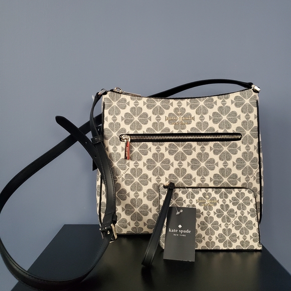 kate spade Handbags - Kate Spade Large Spade Crossbody And Wristlet Set - Brand New With Tags